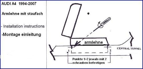 Armlehne Mittelarmlehne Audi A4 (1994-2006)